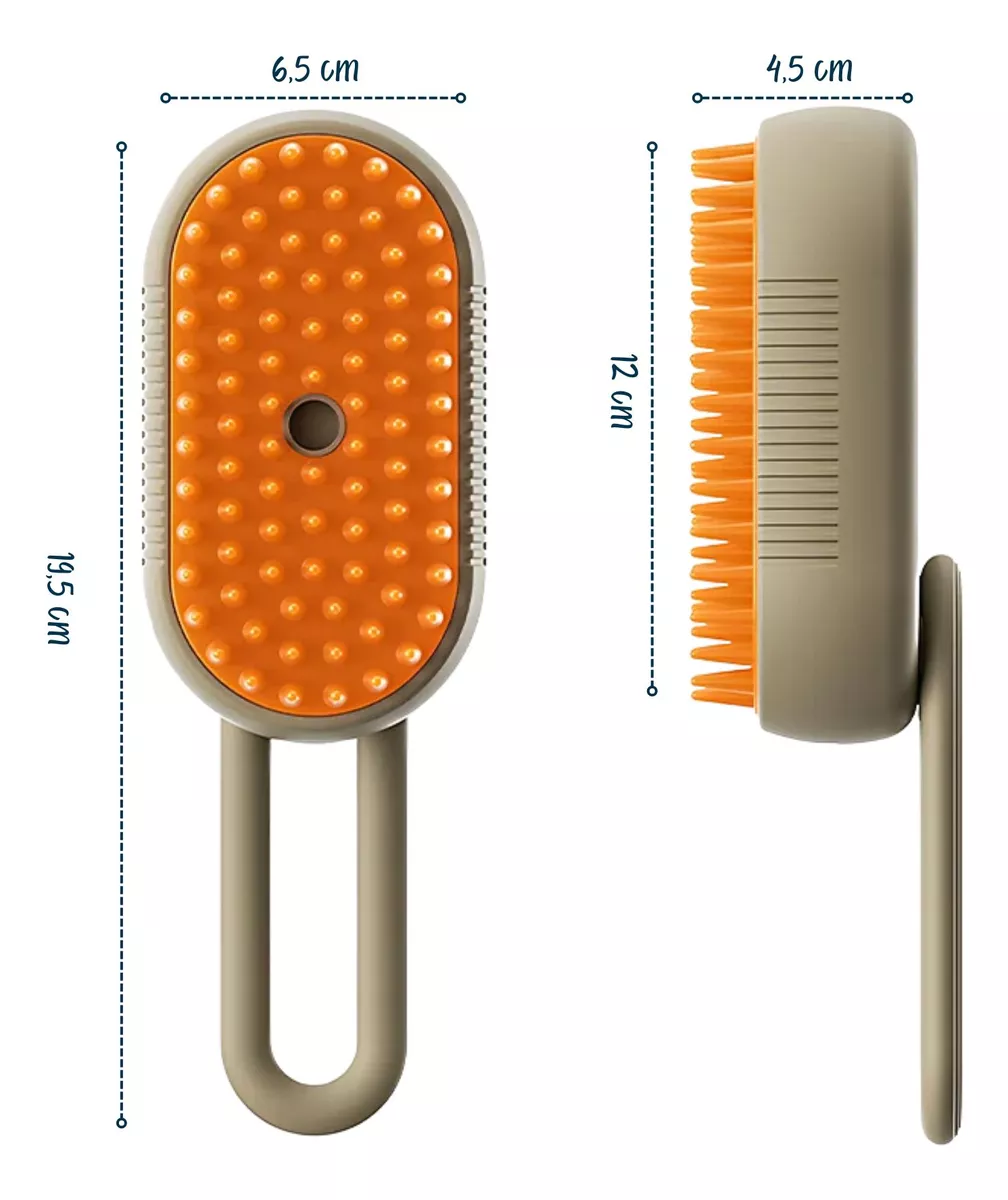 CEPILLO PARA MASCOTAS A VAPOR CON MANIJA