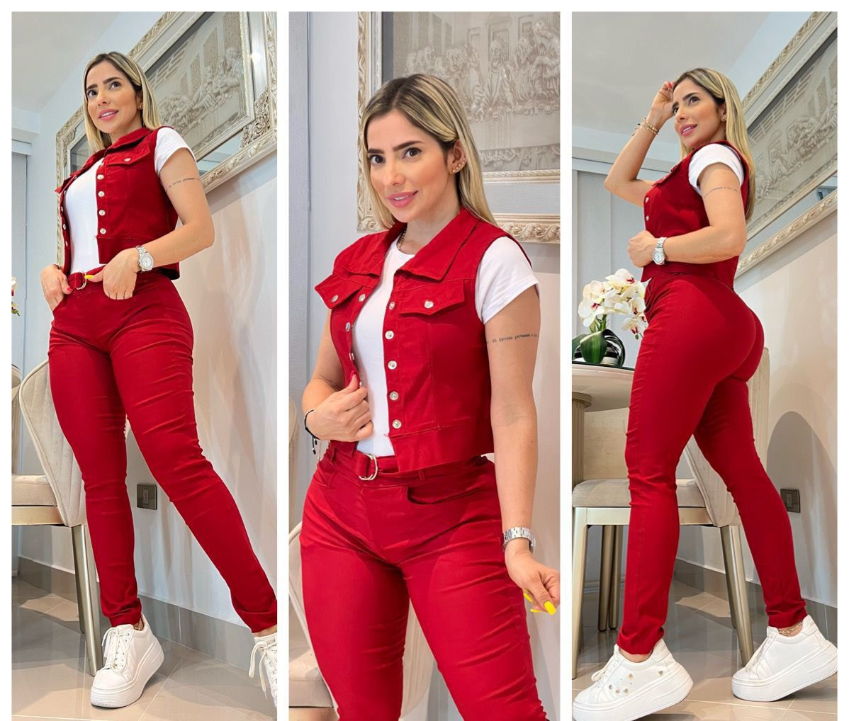 CONJUNTO PARA DAMA 3 PIEZAS CHALECO
