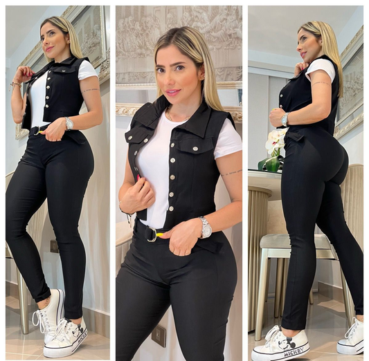 CONJUNTO PARA DAMA 3 PIEZAS CHALECO